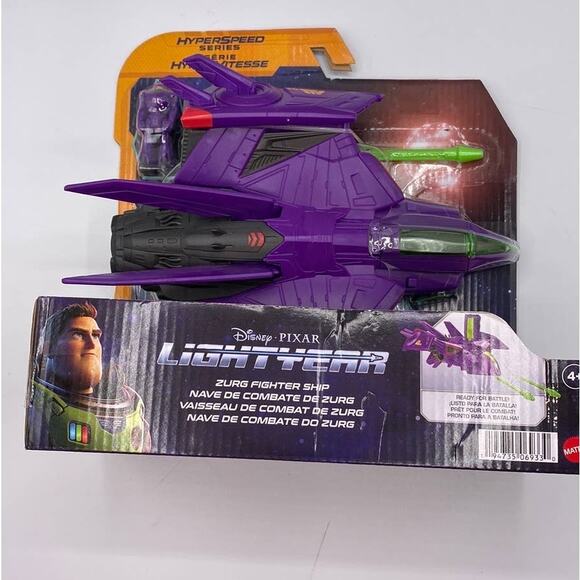Disney Pixar Lightyear Hyperspeed Series Zurg Fighter Ship Zurg Figure Mattel - Picture 7 of 7